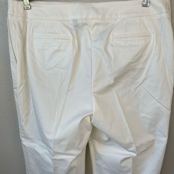 Apostrophe White Stretch Cropped Pants Size 14 EUC - Picture 4 of 5